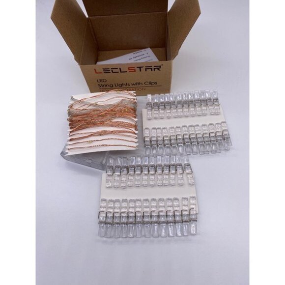 Photo Clip String Lights 17Ft - 50 LED Fairy String Lights with 50 Clear Clips f - Picture 3 of 5
